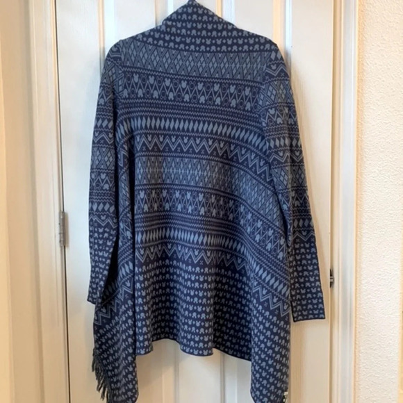 Disney Parks Authentic Original Open Cardigan Fringed Hem Disneyland Sweater M/L - Picture 5 of 5